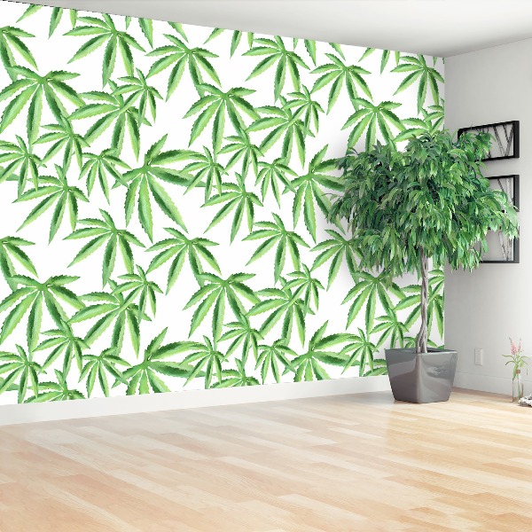 Wallpaper Leaves of hemp