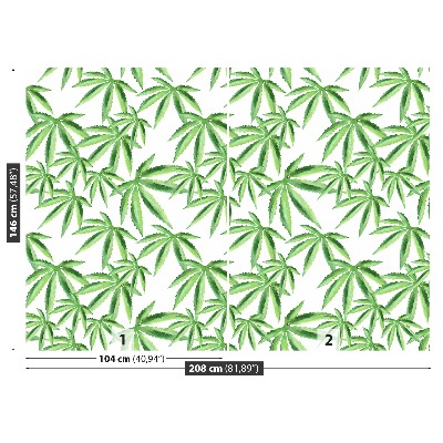 Wallpaper Leaves of hemp