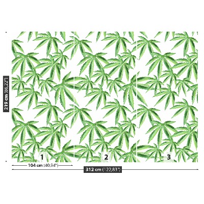 Wallpaper Leaves of hemp