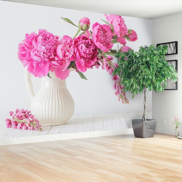 Wallpaper Pink peonies