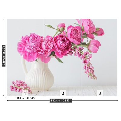 Wallpaper Pink peonies