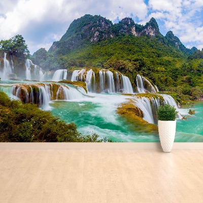 Wallpaper Ban gioc waterfall