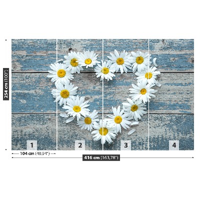 Wallpaper Chamomile. Heart