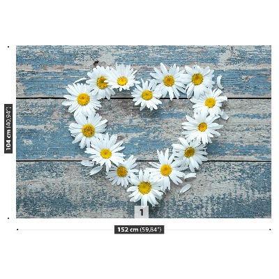 Wallpaper Chamomile. Heart