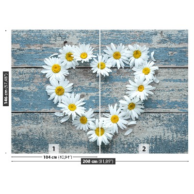 Wallpaper Chamomile. Heart