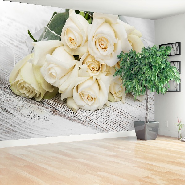 Wallpaper White roses