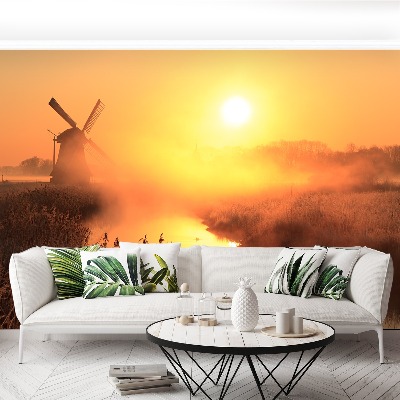 Wallpaper Sun windmill