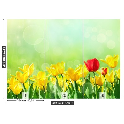 Wallpaper Yellow tulips