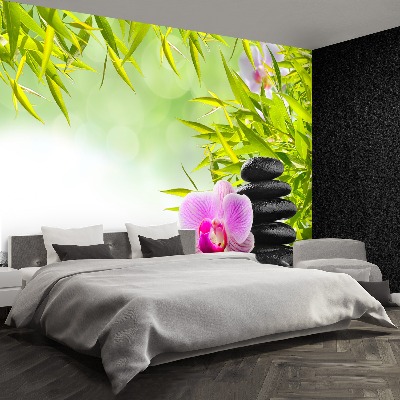 Wallpaper Bamboo and orchid