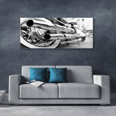 Acrylic Print Motorcycle art grey black white