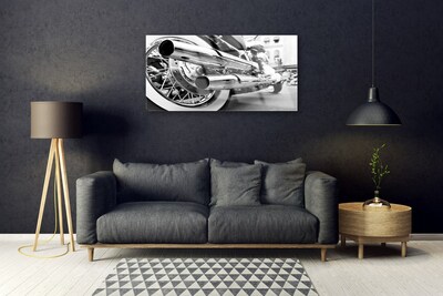 Acrylic Print Motorcycle art grey black white