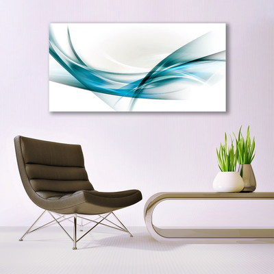 Acrylic Print Abstract lines art blue