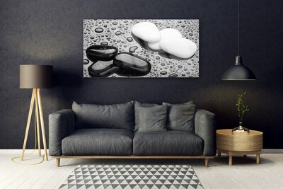 Acrylic Print Stones art black white
