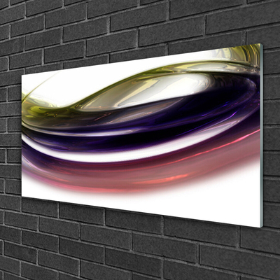 Acrylic Print Abstract art purple pink white