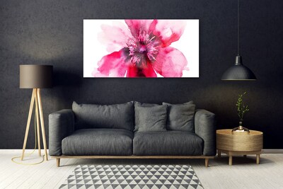 Acrylic Print Flower floral pink white