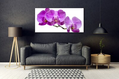 Acrylic Print Flowers floral purple brown