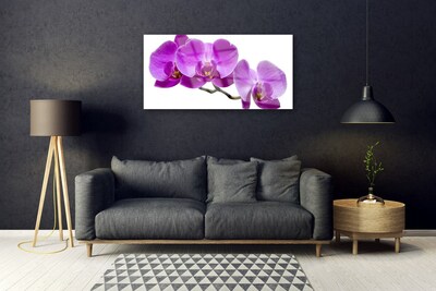 Acrylic Print Flowers floral purple brown