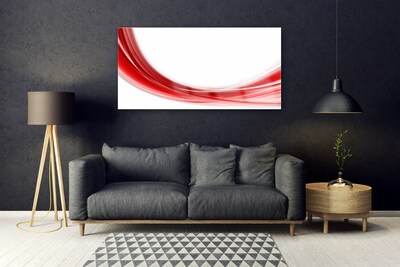 Acrylic Print Abstract art red white