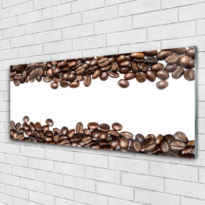 Acrylic Print Coffee beans kitchen brown white