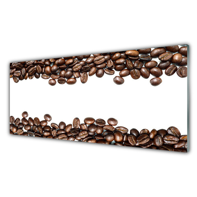 Acrylic Print Coffee beans kitchen brown white