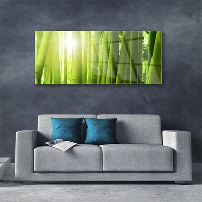 Acrylic Print Bamboo floral green