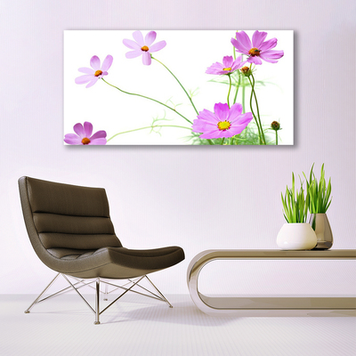 Acrylic Print Flowers floral pink green