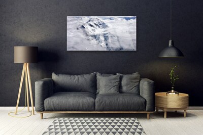 Acrylic Print Mountain fog landscape grey white