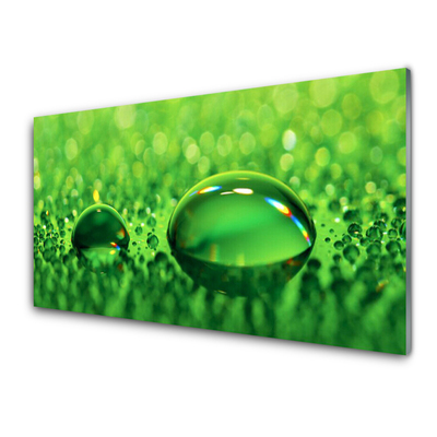 Acrylic Print Waterdrop art green