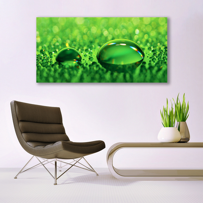 Acrylic Print Waterdrop art green