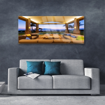 Acrylic Print Inner space architecture brown