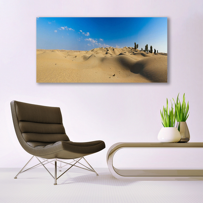 Acrylic Print Desert landscape yellow blue