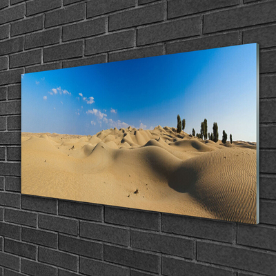 Acrylic Print Desert landscape yellow blue