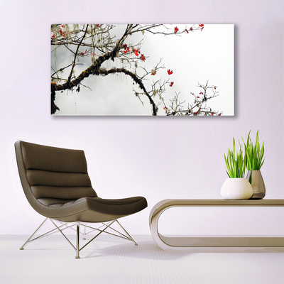 Acrylic Print Branch nature brown orange