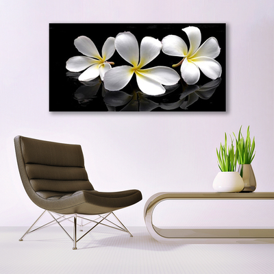 Acrylic Print Flowers floral white black