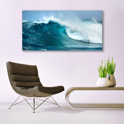 Acrylic Print Wave landscape blue white