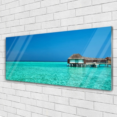 Acrylic Print Sea landscape blue