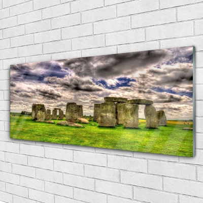 Acrylic Print Stones landscape grey green