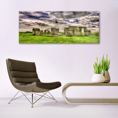 Acrylic Print Stones landscape grey green