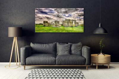 Acrylic Print Stones landscape grey green