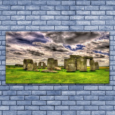 Acrylic Print Stones landscape grey green