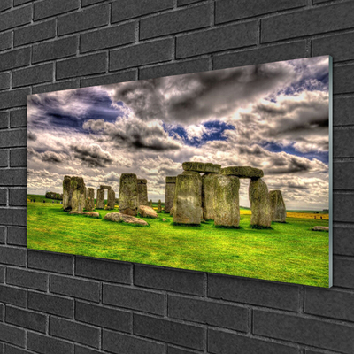 Acrylic Print Stones landscape grey green