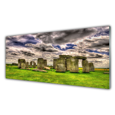 Acrylic Print Stones landscape grey green