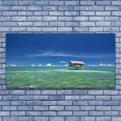 Acrylic Print Sea landscape blue