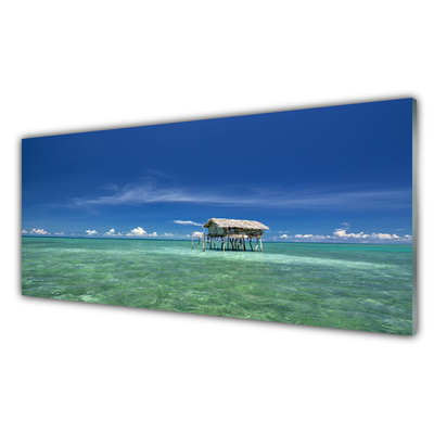 Acrylic Print Sea landscape blue