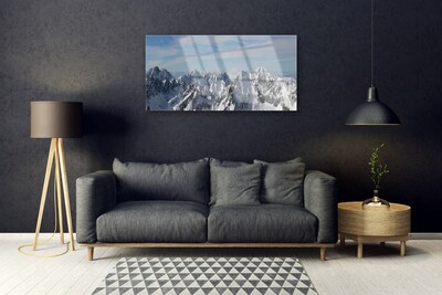 Acrylic Print Mountains landscape grey white