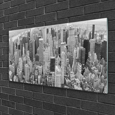 Acrylic Print City houses grey