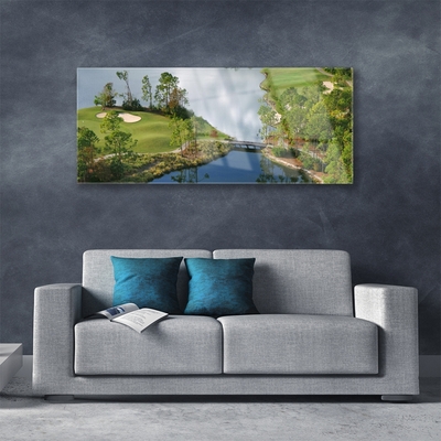 Acrylic Print Lake nature blue