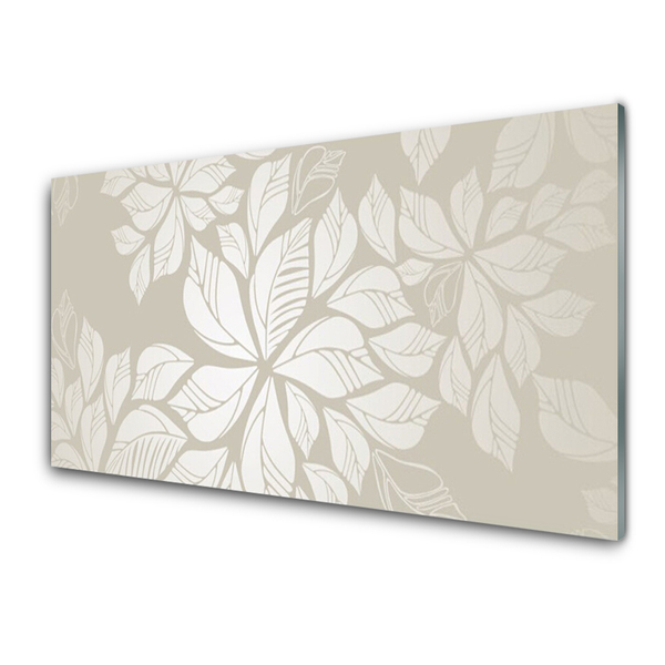 Acrylic Print Flowers art grey