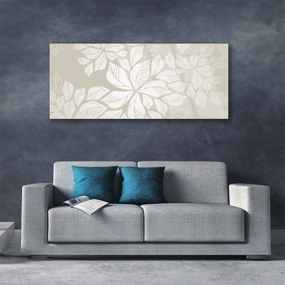 Acrylic Print Flowers art grey