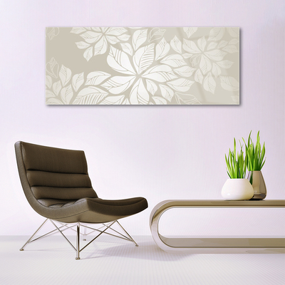 Acrylic Print Flowers art grey